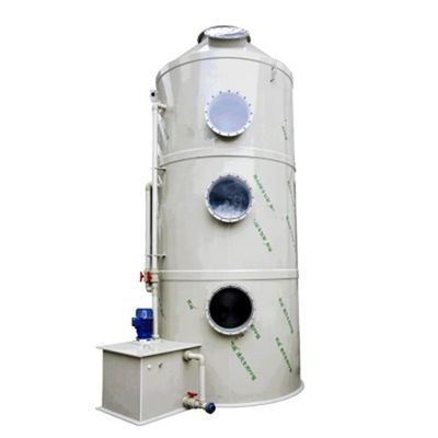 7.5 KW 팬 전력 화학 폐기물 가스 정화 재료 FRP 녹색 흡수 타워