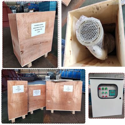 7.5 KW 팬 전력 화학 폐기물 가스 정화 재료 FRP 녹색 흡수 타워
